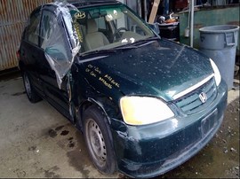 2001 HONDA CIVIC, GREEN, EX, 1.7L, VTEC, AT,  A25086